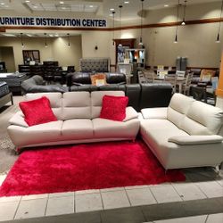 *Wow*---Valencia Sophisticated Leather Sofa/Loveseat Sets---Delivery And Easy Financing Available 👍 