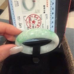 Oval Jade Bangle Size 53