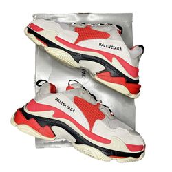Balenciaga Triple S Men Size 41 (8) Red