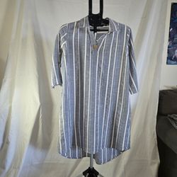 Mlle Gabrielle casual dress with pockets sz L