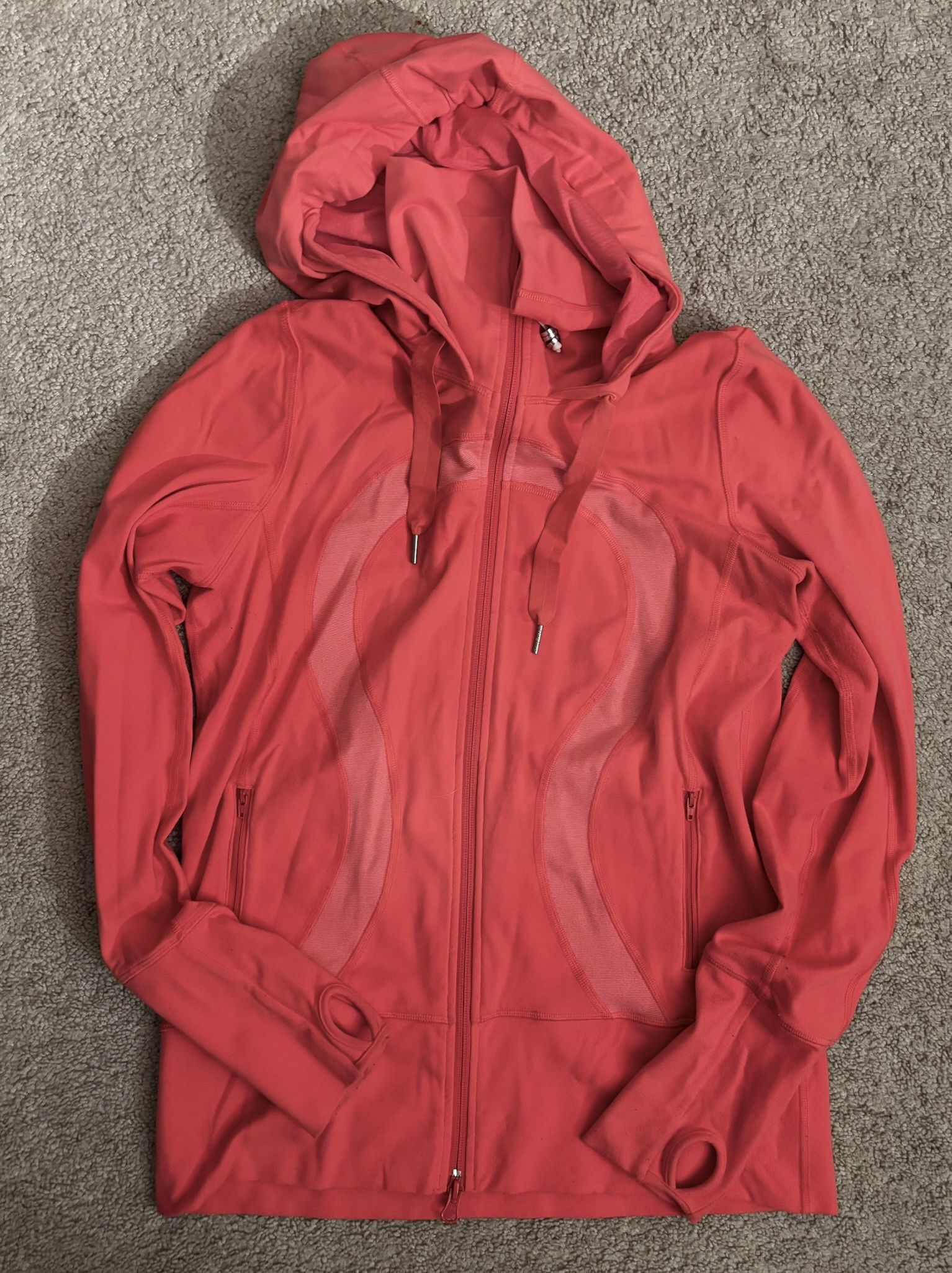 Lululemon 8 10 stride jacket hoodie scuba pink