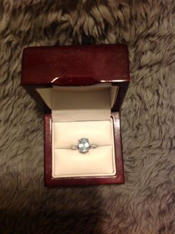 Blue topaz ring