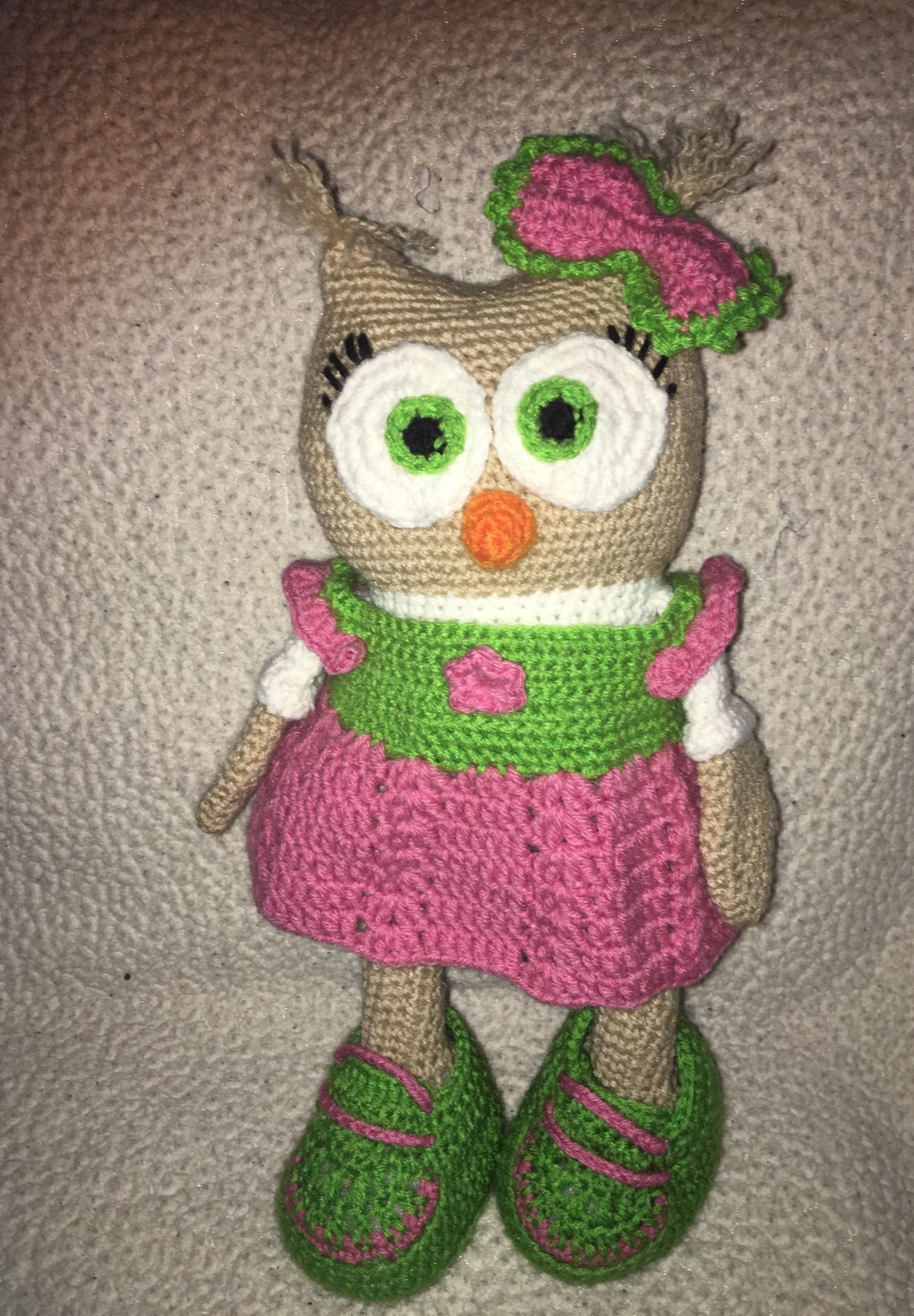 Cute small owl doll hand made