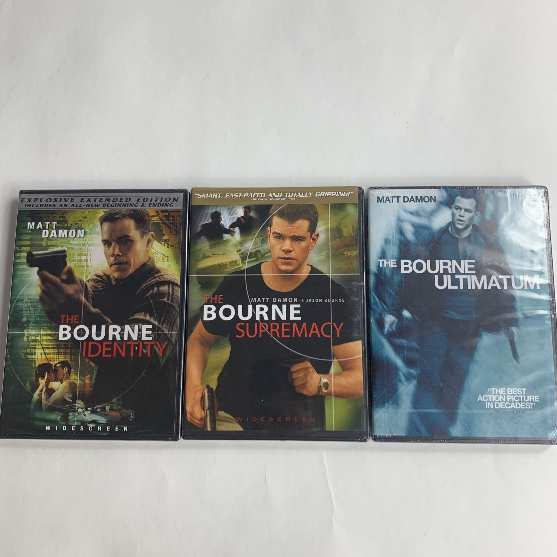 The Bourne Series Trilogy 3 DVD Bundle - NEW