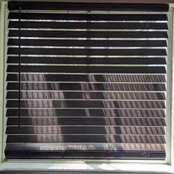 Home Decorators Collection Espresso cordless Premium Faux Wood Blinds