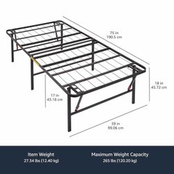 Amazon Basics Foldable Metal Platform Bed Frame,
