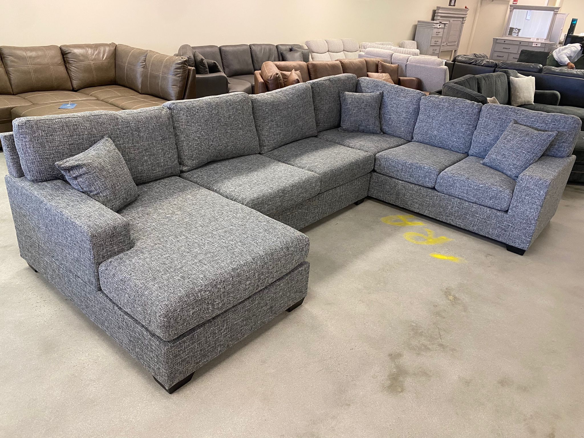 FREE DELIVERY 🚚 and INSTALLATION - Grey Sofa Sectional Chaise (Brand New) *Reversible Chaise!!!