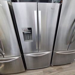 Whirlpool 30 Inch Great  Condition  With Ice And Water Dispenser  90 Days Warranty  $699pick Up Prices 301 Saundview Ave Bronx NY  10473