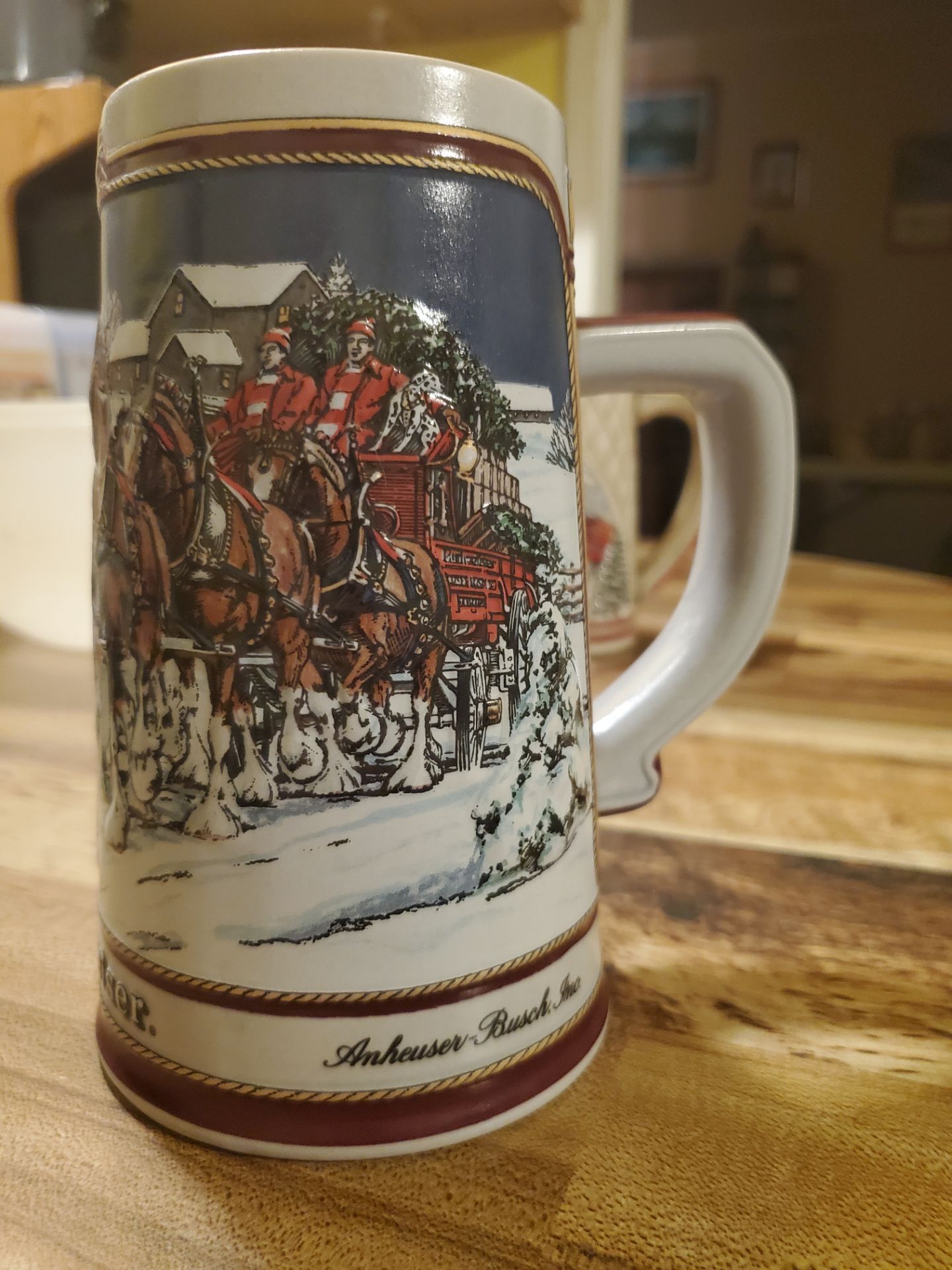 Budweiser 1989 Holiday Stein