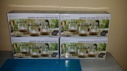Mason jar/tea light set 2/$15