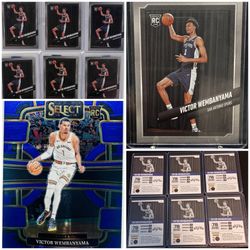 2023-24 Panini Prizm Monopoly Victor Wembanyama RC Starter Pack #S8 Plus Blue Panini Prizm RC  7 Card Lot