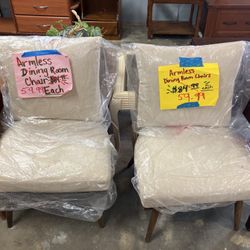 Armless Dining Room Chairs 