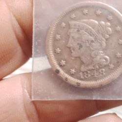 1848 Braided Hair Large cent