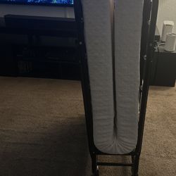 Folding Bed Frame With Memory Foam Mattress 