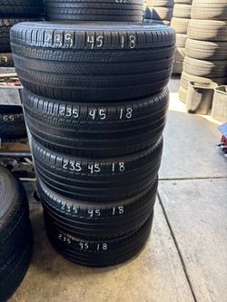 235/45r18 Set Of Michelin Tires In Good Shape