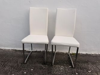 Tw white chairs  $15 each