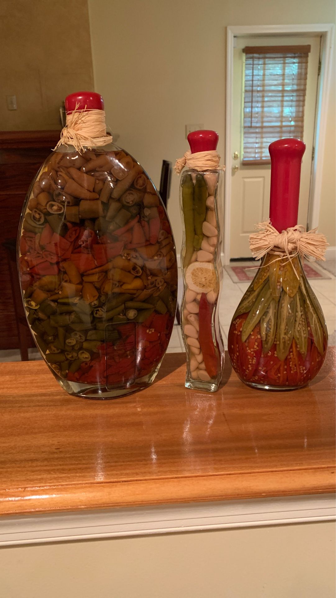 Decorative glass pepper jars Set Of 3