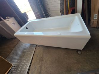 KOHLER
Bellwether 60 in. x 30 in. Cast Iron Alcove Soaking Bathtub with Left-Hand Drain in White