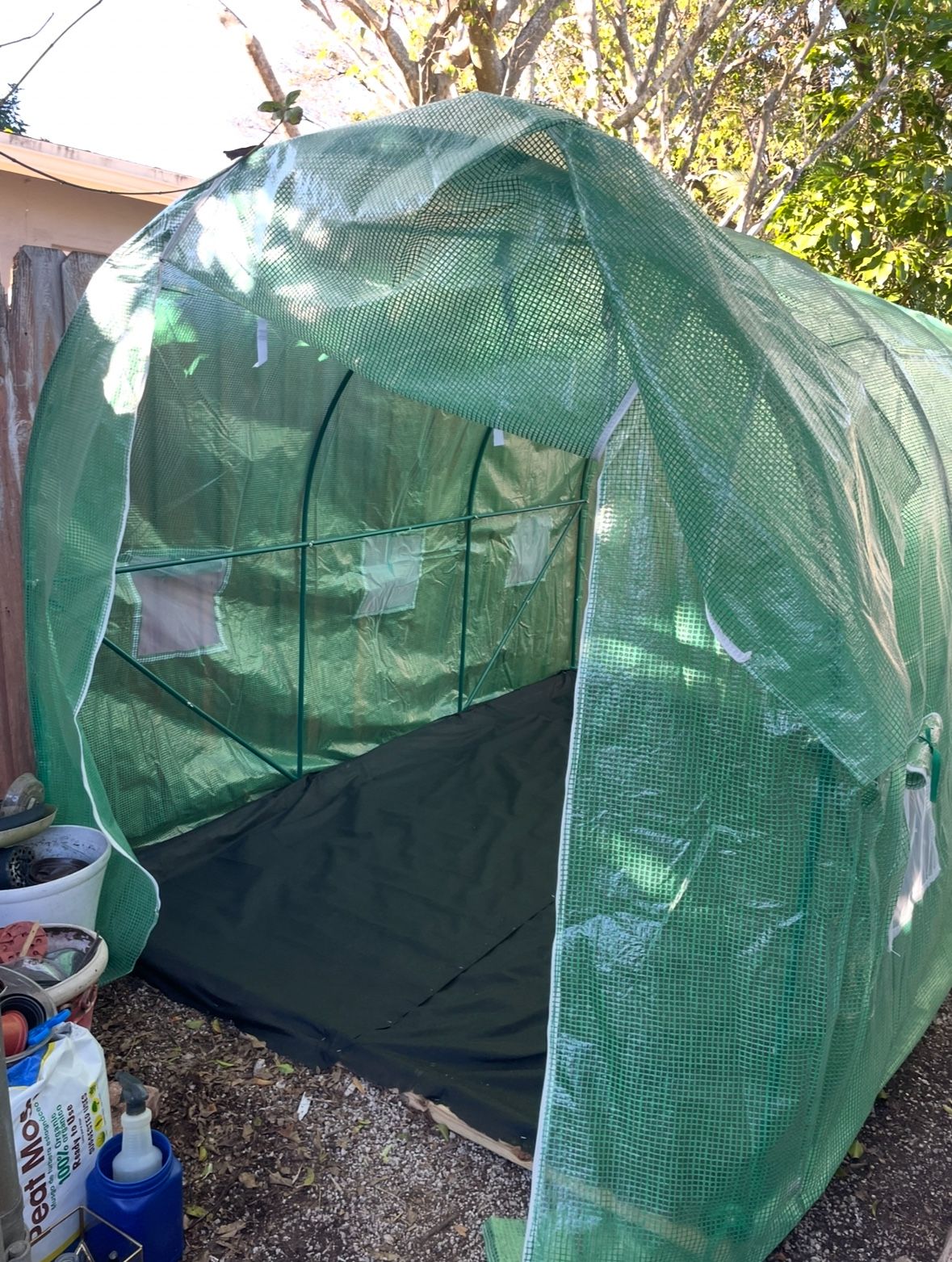 10x7x6 Green Plant Tent With Shelving
