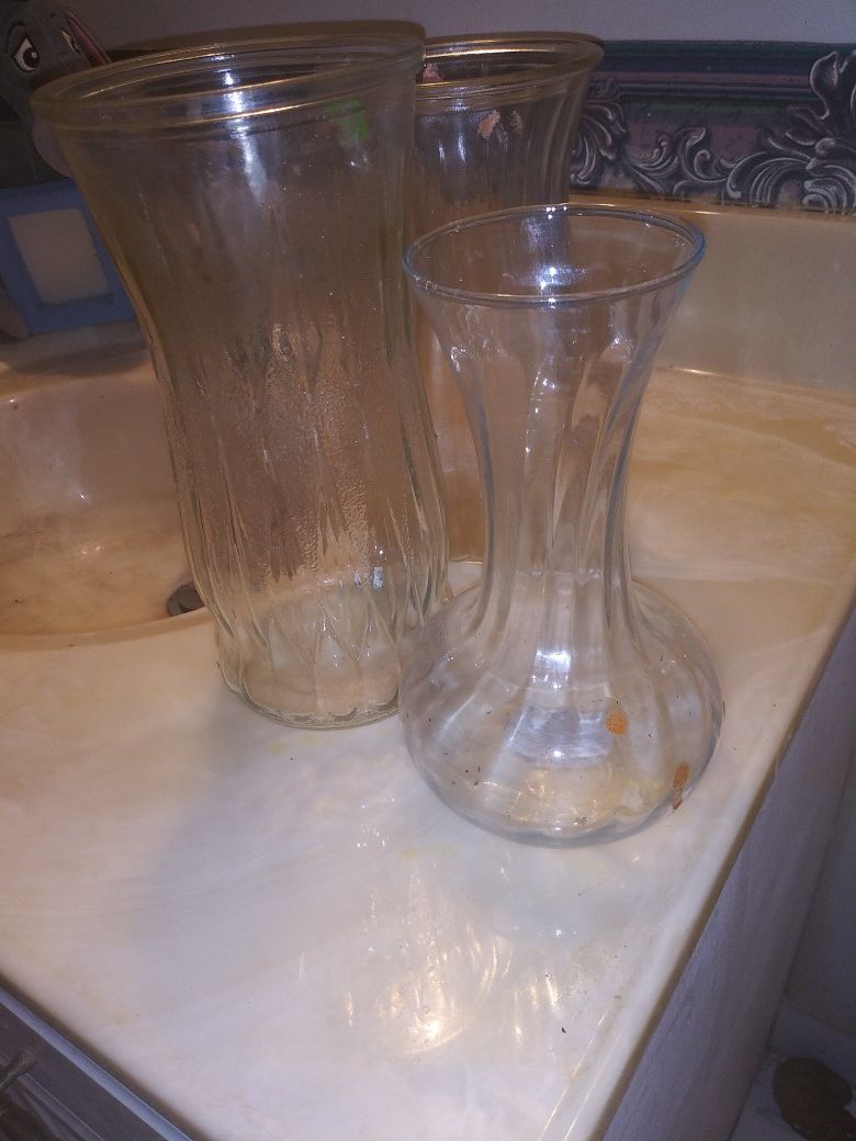 House hold glass vases