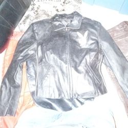 Womens playboy bunny leather jacket $50