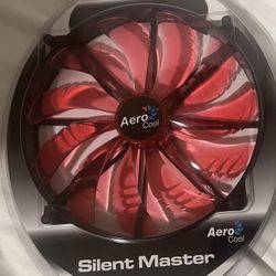 AeroCool Silent Master 200mm Red LED Cooling Fan 