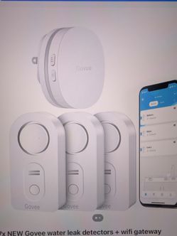 7 Govee water leak detectors and wifi gateway