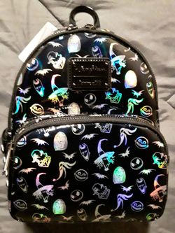 Disney Parks Exclusive Nightmare Before Christmas Holographic Mini Backpack by Loungefly