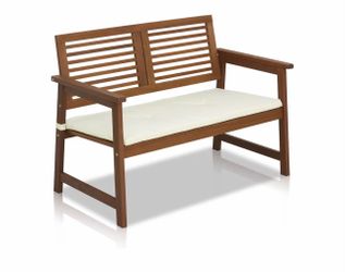 Hardwood Outdoor Bench in Teak Oil, Natural