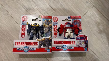 Two Transformers cyber world toys