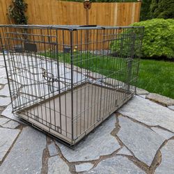 Metal Folding Dog Crate - Medium Size