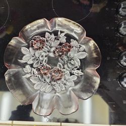 Glass Flower Plate