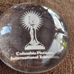 Vintage Columbia Pictures International Television Paperweight