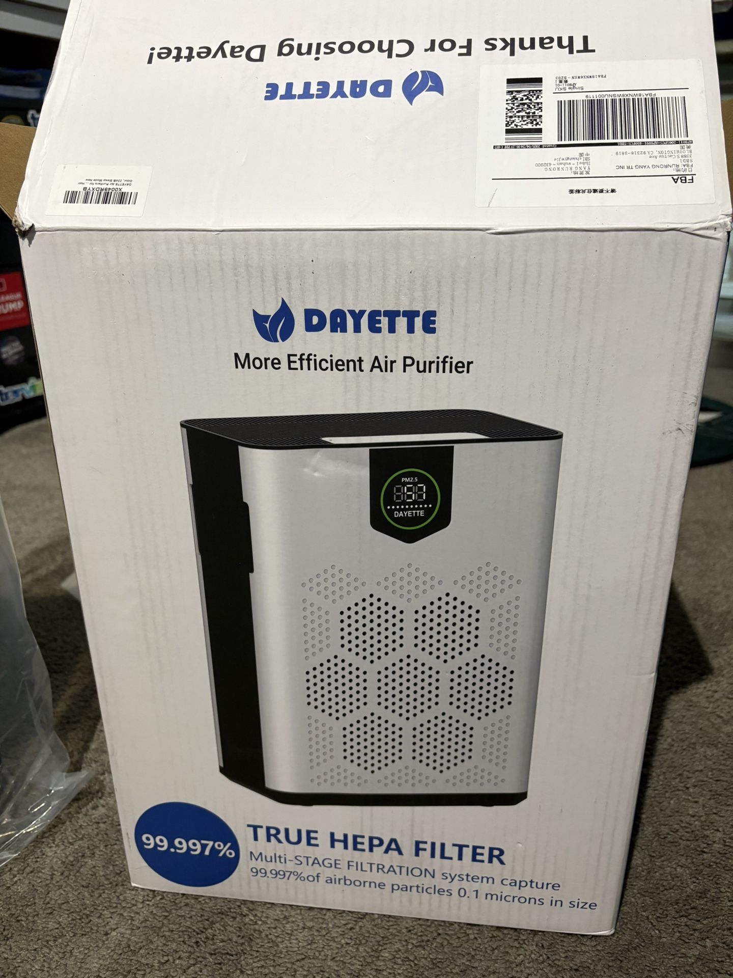 New HEPA Air Filter For Large Rooms