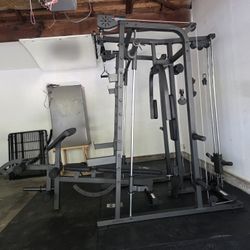 Smith Machine 2001 | Multi-Use Adj Bench | Gym Equipment | Fitness | Squat Rack | Excercise |🔴WEIGHTS AND BARBELL SOLD SEPARATELY 🔴 FREE DELIVERY 🚚