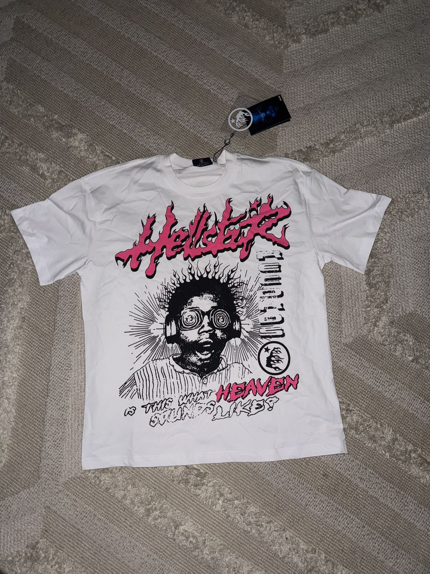 Hellstar Heaven on Earth Tee (1:1 ) β White/Red/Black Graphic