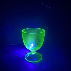 Uranium glass dragon scale goblet