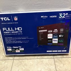 NEW..! 32” TCL Smart Tv•Roku Tv