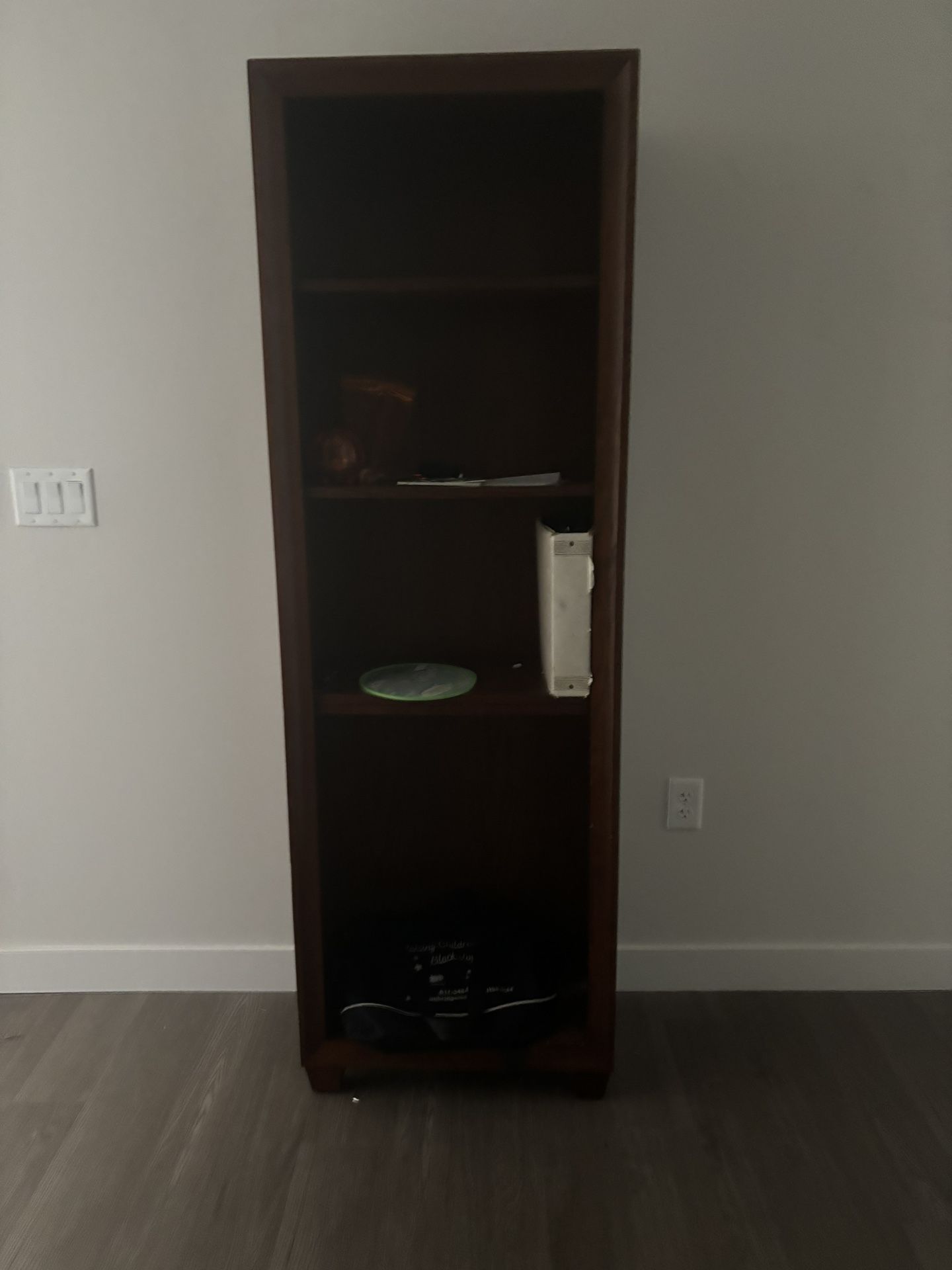 2 cherry oak wood bookshelves