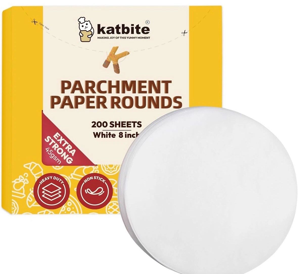 Heavy Duty Parchment Rounds 8 Inch 200 Pcs