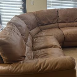 Leather Terracotta Couch