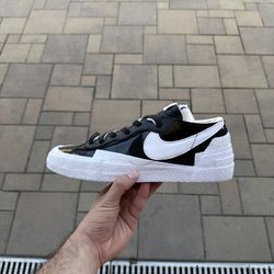 Sacai x Nike Blazer Low Black Patent Leather size 10