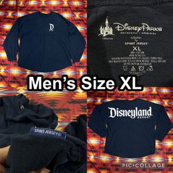 Disney Spirit Jersey Adult Size XL Blue Disneyland Resort Pullover Long Sleeve