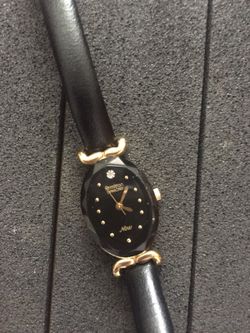 Black Quartz watch long band