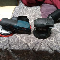 Bosch Palm Sander With Battery 18 Volt Retails For $195 Before Tax Selling Both Of These For $150 The Other One Is A Flex 24 Volt No Battery