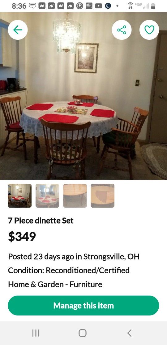Dinning Room 7 PC. Set