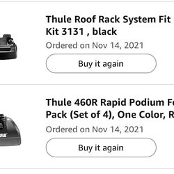 Thule 460R foot podium and fit kit 3131