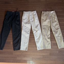 Men’s Black, Tan Khaki Chino Pants 