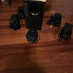 5 Bose Surround Speakers W/Subwoofer 