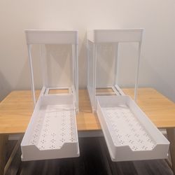 2 Under Sink Organizers With Pull Out Drawer - 15.5 x 8.46 x 15.35"